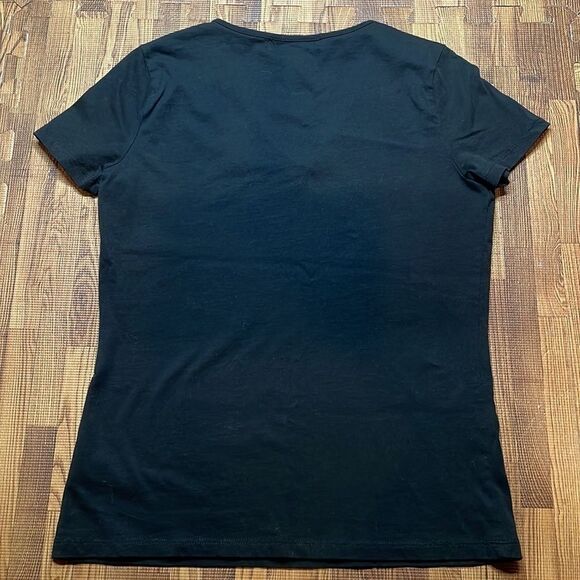 Ralph Lauren Petite black V-neck short sleeve t-shirt size PXS - Picture 5 of 5